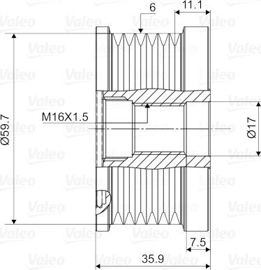 Valeo 588046 - Puleggia cinghia, Alternatore autozon.pro