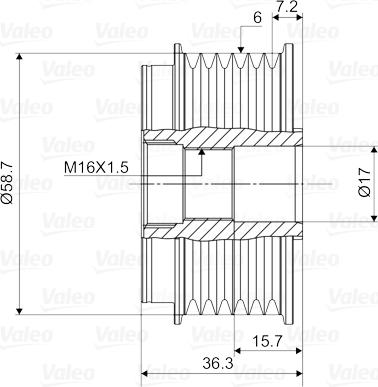 Valeo 588042 - Puleggia cinghia, Alternatore autozon.pro