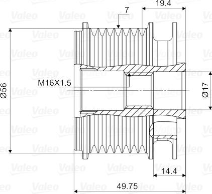 Valeo 588052 - Puleggia cinghia, Alternatore autozon.pro