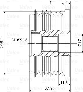 Valeo 588057 - Puleggia cinghia, Alternatore autozon.pro