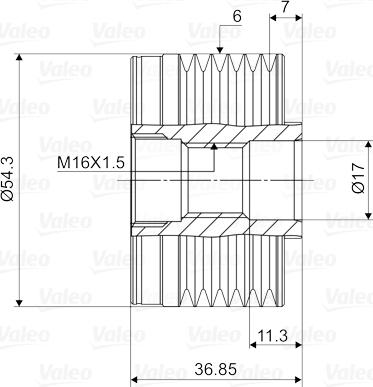 Valeo 588017 - Puleggia cinghia, Alternatore autozon.pro