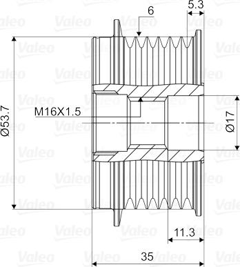 Valeo 588080 - Puleggia cinghia, Alternatore autozon.pro