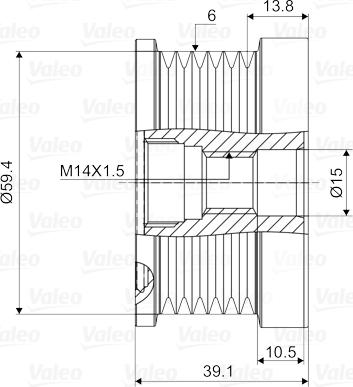 Valeo 588076 - Puleggia cinghia, Alternatore autozon.pro