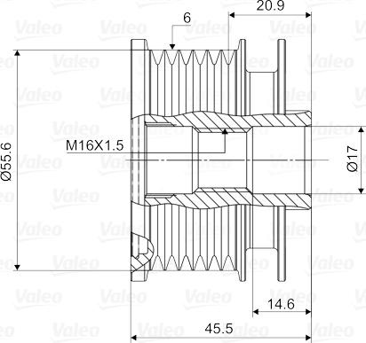 Valeo 588071 - Puleggia cinghia, Alternatore autozon.pro