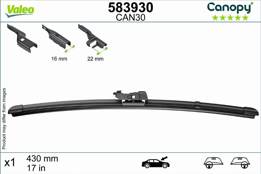 Valeo 583930 - Spazzola tergi autozon.pro