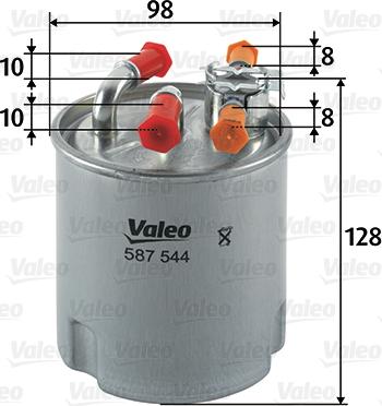 Valeo 587544 - Filtro carburante autozon.pro