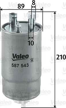 Valeo 587543 - Filtro carburante autozon.pro