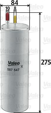 Valeo 587547 - Filtro carburante autozon.pro