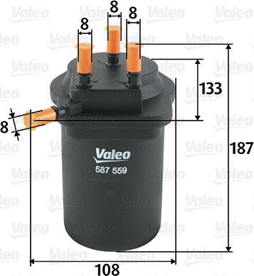 Valeo 587559 - Filtro carburante autozon.pro