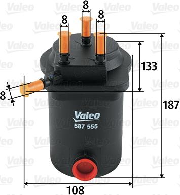 Valeo 587555 - Filtro carburante autozon.pro