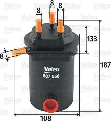 Valeo 587556 - Filtro carburante autozon.pro