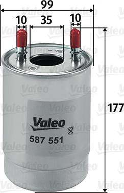 Valeo 587551 - Filtro carburante autozon.pro