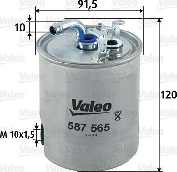 Valeo 587565 - Filtro carburante autozon.pro