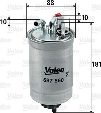 Valeo 587560 - Filtro carburante autozon.pro