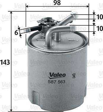 Valeo 587563 - Filtro carburante autozon.pro