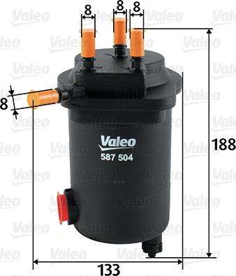 Valeo 587504 - Filtro carburante autozon.pro