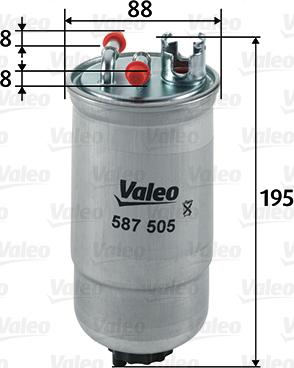 Valeo 587505 - Filtro carburante autozon.pro