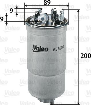 Valeo 587500 - Filtro carburante autozon.pro