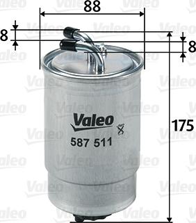 Valeo 587511 - Filtro carburante autozon.pro