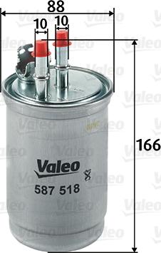 Valeo 587518 - Filtro carburante autozon.pro