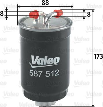 Valeo 587512 - Filtro carburante autozon.pro