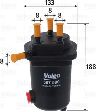 Valeo 587580 - Filtro carburante autozon.pro