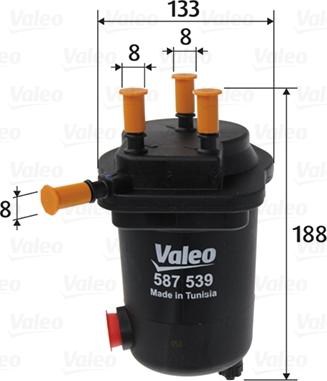 Valeo 587539 - Filtro carburante autozon.pro