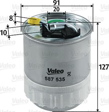 Valeo 587535 - Filtro carburante autozon.pro