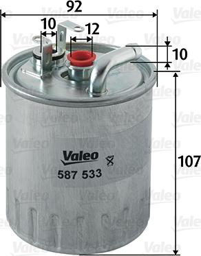 Valeo 587533 - Filtro carburante autozon.pro