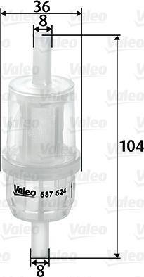 Valeo 587524 - Filtro carburante autozon.pro