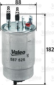 Valeo 587525 - Filtro carburante autozon.pro