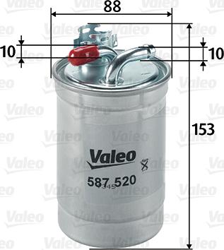 Valeo 587520 - Filtro carburante autozon.pro