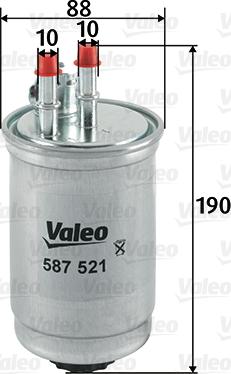 Valeo 587521 - Filtro carburante autozon.pro