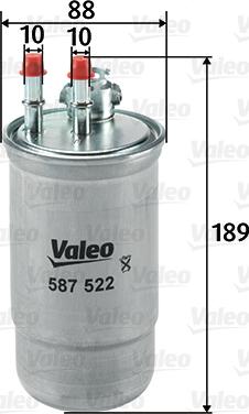 Valeo 587522 - Filtro carburante autozon.pro