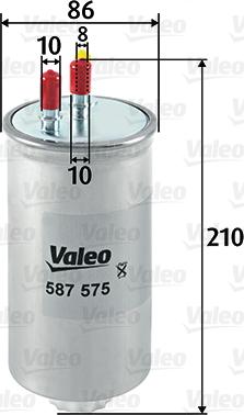 Valeo 587575 - Filtro carburante autozon.pro