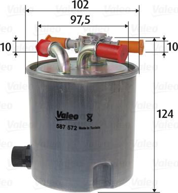 Valeo 587572 - Filtro carburante autozon.pro