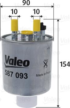 Valeo 587093 - Filtro carburante autozon.pro