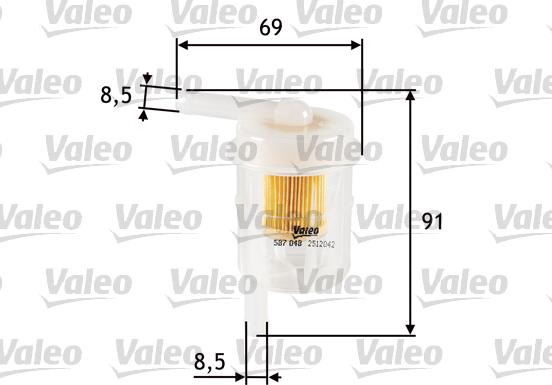 Valeo 587048 - Filtro carburante autozon.pro