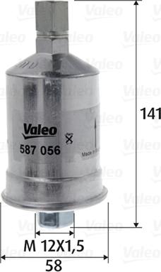 Valeo 587056 - Filtro carburante autozon.pro