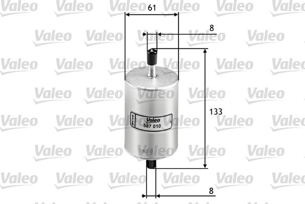 Valeo 587010 - Filtro carburante autozon.pro