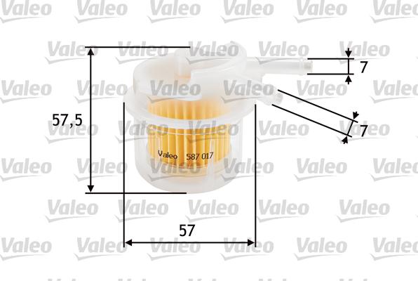 Valeo 587017 - Filtro carburante autozon.pro