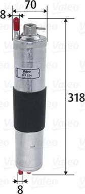 Valeo 587034 - Filtro carburante autozon.pro