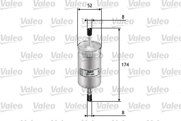 Valeo 587020 - Filtro carburante autozon.pro