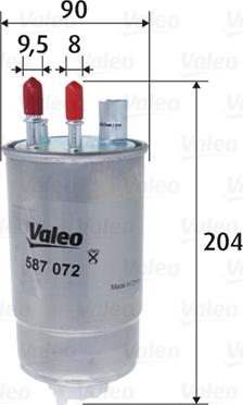 Valeo 587072 - Filtro carburante autozon.pro