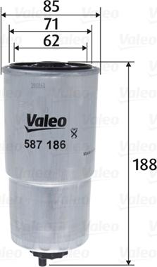 Valeo 587186 - Filtro carburante autozon.pro