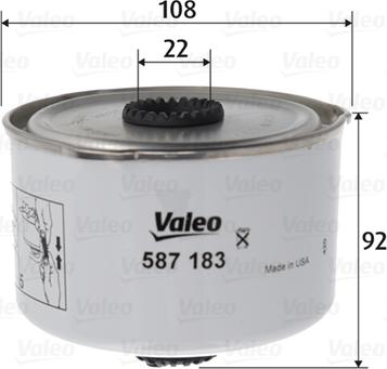 Valeo 587183 - Filtro carburante autozon.pro