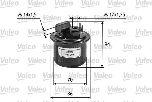 Valeo 587203 - Filtro carburante autozon.pro