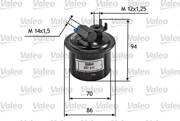 Valeo 587217 - Filtro carburante autozon.pro