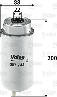 Valeo 587744 - Filtro carburante autozon.pro