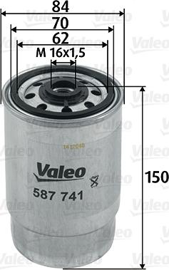 Valeo 587741 - Filtro carburante autozon.pro